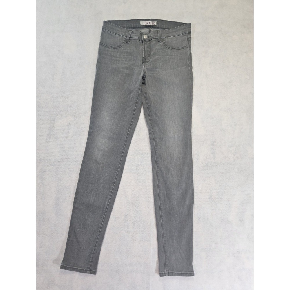 Womans Sz 29 J Brand‎ Perth Super Skinny Bella Swan Twilight Gray Low Rise ASO